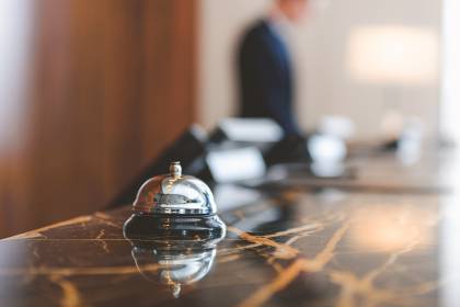 Service bell locating at reception