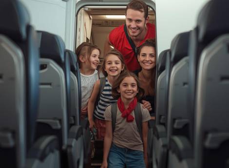 Flugreisen mit Kindern – Stressfrei in den Urlaub starten Symbolfoto